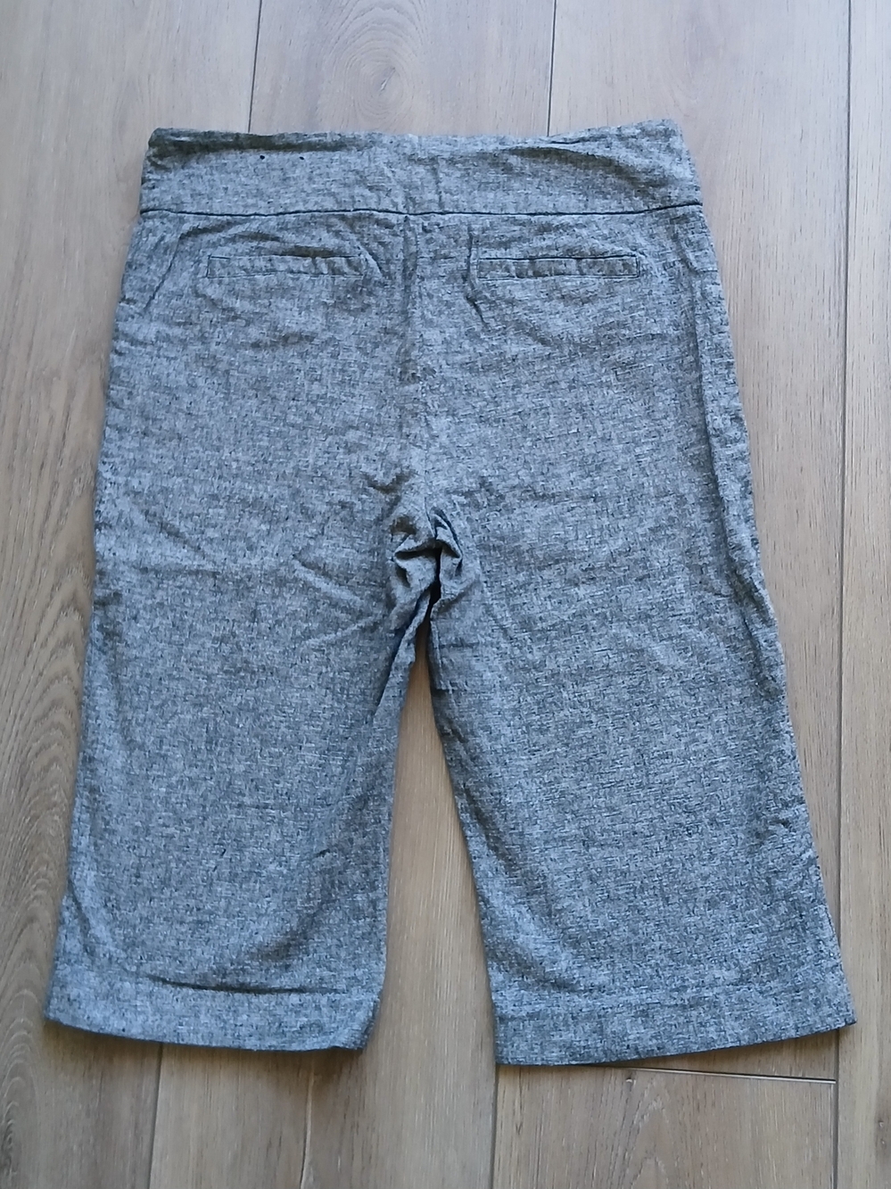 Reitmans Petite Bermuda Shorts Womens 16P Gray Linen Blend Stretch Mid Rise - Picture 8 of 8